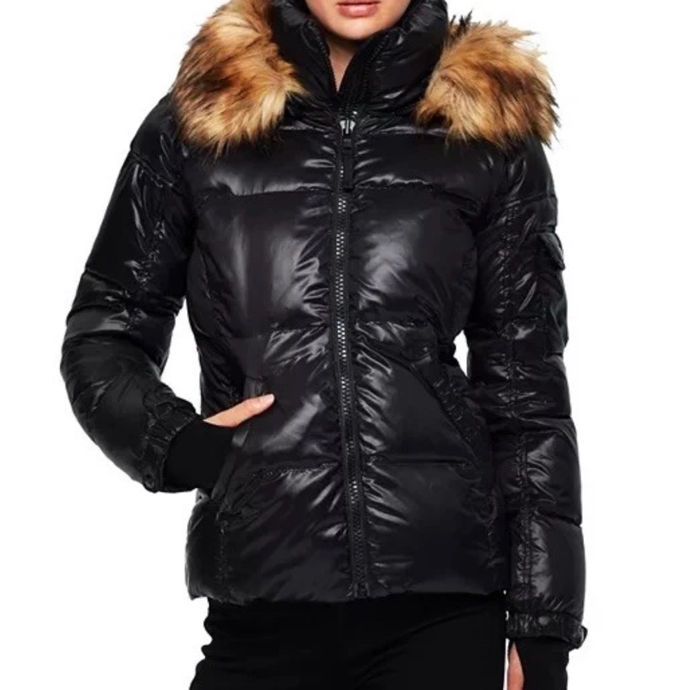 NWT S13 coat Black with fur hood